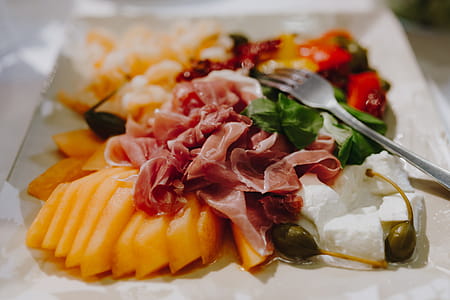Catering banquet table with different food snacks and appetizers thumbnail