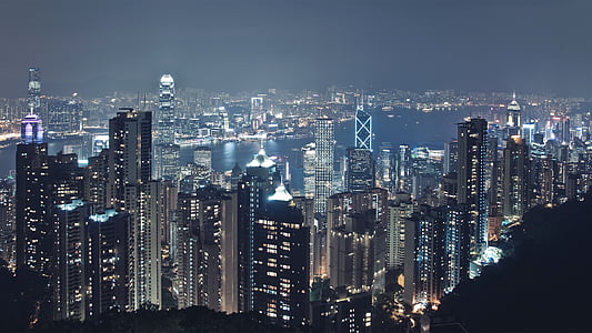 aerial photography of city during night thumbnail