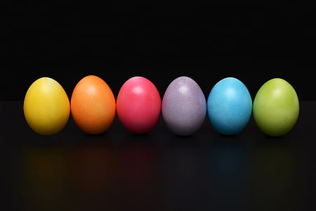 six assorted-colored eggs ornament thumbnail