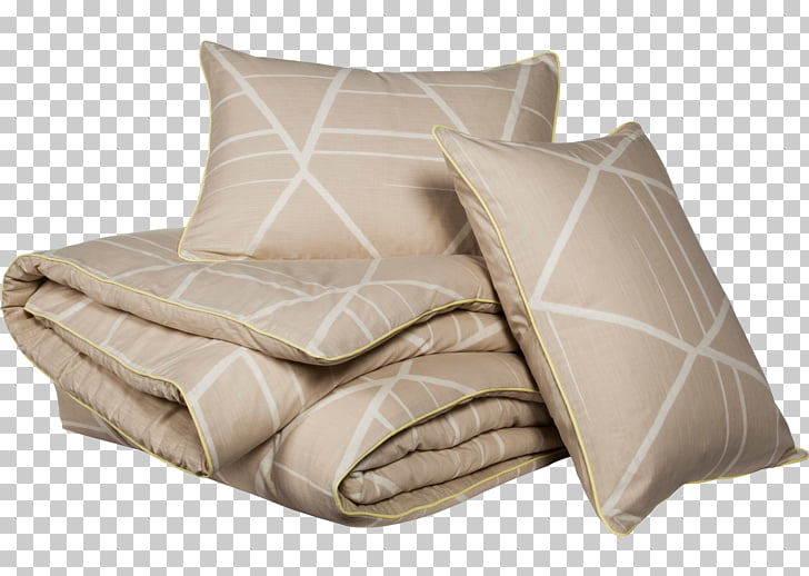 Throw pillow Blanket Cushion Bedding, Bedding Sets, two rectangular brown pillows with blanket PNG clipart