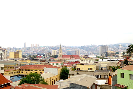 top view of buildings under white sky thumbnail