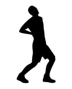 Silhouette of man experiencing back pain. thumbnail