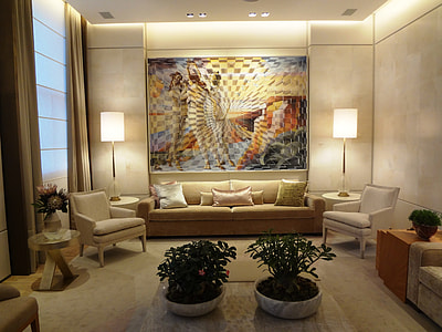 brown couch and throw pillows thumbnail