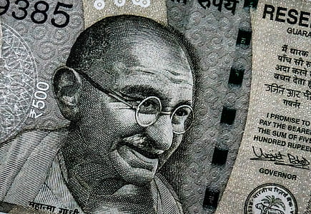 closeup photo of Mahatma Gandhi thumbnail