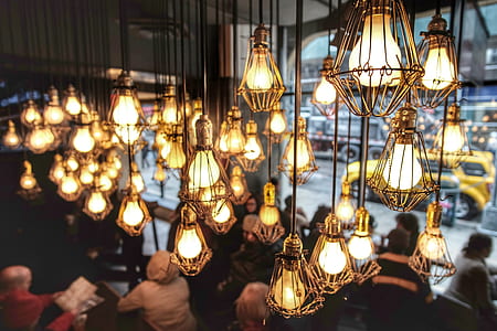 shallow focus photography of pendant lamps thumbnail