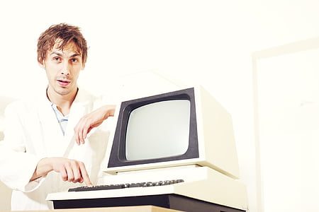 man touching the keyboard buttons thumbnail
