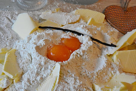 flour and two egg yolks thumbnail