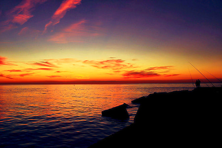 body of water during sunset thumbnail