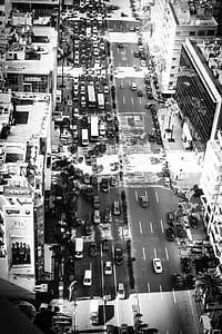 aerial grayscale photo of city thumbnail