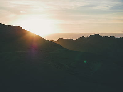 mountain during sunset thumbnail
