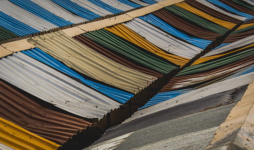 assorted-color corrugated galvanized iron roofs thumbnail