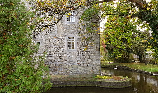 gray concrete house beside river thumbnail