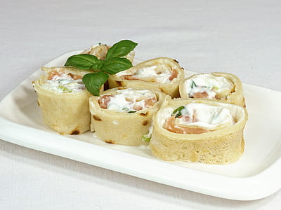 sliced foods in white ceramic plate thumbnail