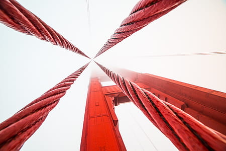 Ropes on The Golden Gate Bridge in San Francisco thumbnail