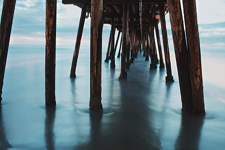 wooden dock on sea thumbnail