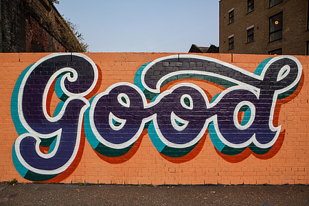 Wide angle shot of street art lettering in East London, image captured with a Canon 5D DSLR thumbnail