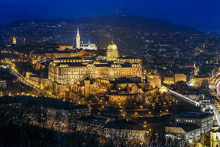 aerial view of city during night time thumbnail