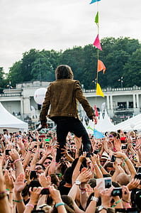 people, flags, trees, crowd thumbnail