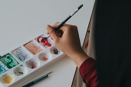 person holding black and white paint brush thumbnail