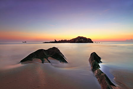 Scenic View of Sea during Sunset thumbnail