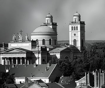 Grayscale Photography of Cathedral thumbnail