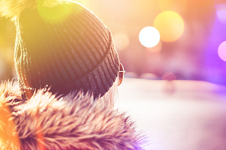 Girl in Winter Hat Crazy Colorful Edit thumbnail