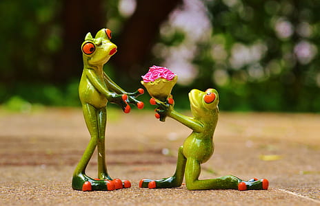two green and red frogs thumbnail