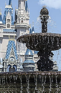 water fountain near castle thumbnail