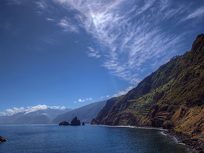 landscape photo of mountain and ocean thumbnail