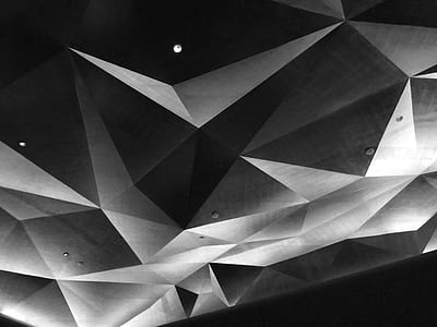 grayscale photography of triangle-shape illustration thumbnail