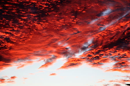 sky, afterglow, colored, clouds, light, abendstimmung thumbnail