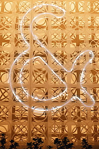Brown Wooden Cut Out Board With Ampersand Led Light thumbnail