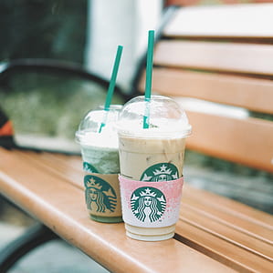 two Starbucks plastic cups thumbnail