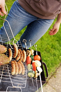 person making barbecue sausage thumbnail