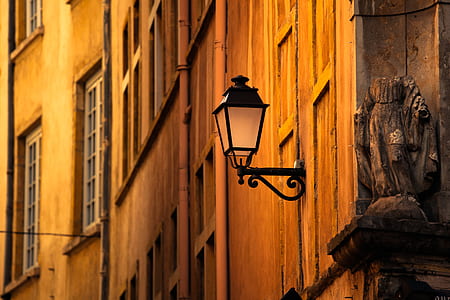 photo of outdoor sconce on beige wall thumbnail