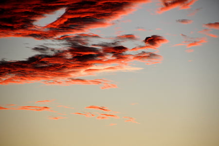 blue sky and red cloud during daytime thumbnail