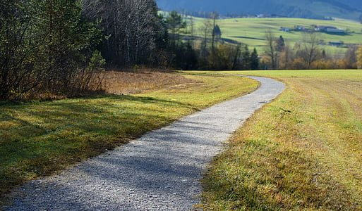 road leading to mountain at daytime thumbnail