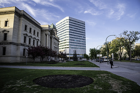 Buildings and Sidewalk in Winnipeg thumbnail