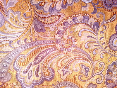 close-up photo of orange and purple floral textile thumbnail