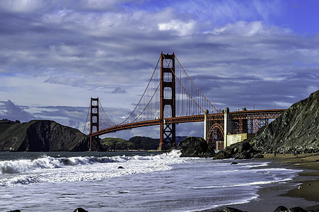 Golden Gate Bridge over the Bay in San Francisco, California thumbnail