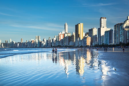 sea, city, landscape, beach thumbnail