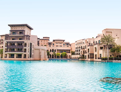 building near swimming pool thumbnail