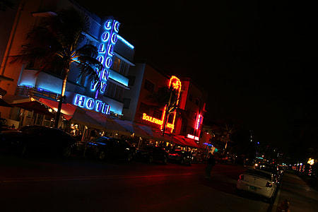 blue LED signage turned on thumbnail