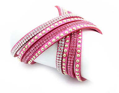 pink and clear gemstone encrusted accessory thumbnail