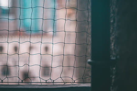 focused photo of a black wooden frame with wires thumbnail