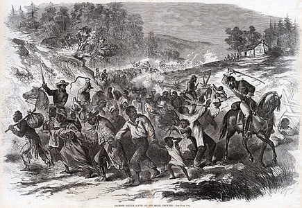 Confederate Troops Escorting escaped slaves back into captivity thumbnail