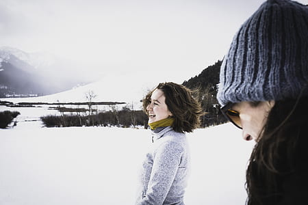 two women on snow thumbnail