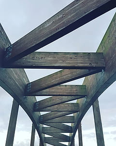 wood, sky, construction, bridge thumbnail