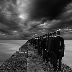lined people on pathway thumbnail