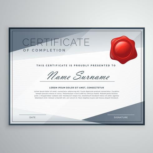 modern certificate design with abstract shapes eps file free